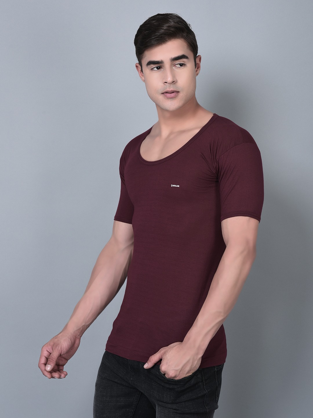 Men's Assorted Pack of 2 Solid Combed Cotton Shrinkless Vest view 2