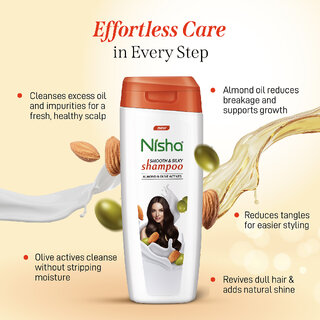 Nisha Smooth Naturally Soft Silky Hair Shampoo, 180 ML Pack Of 2 view 2