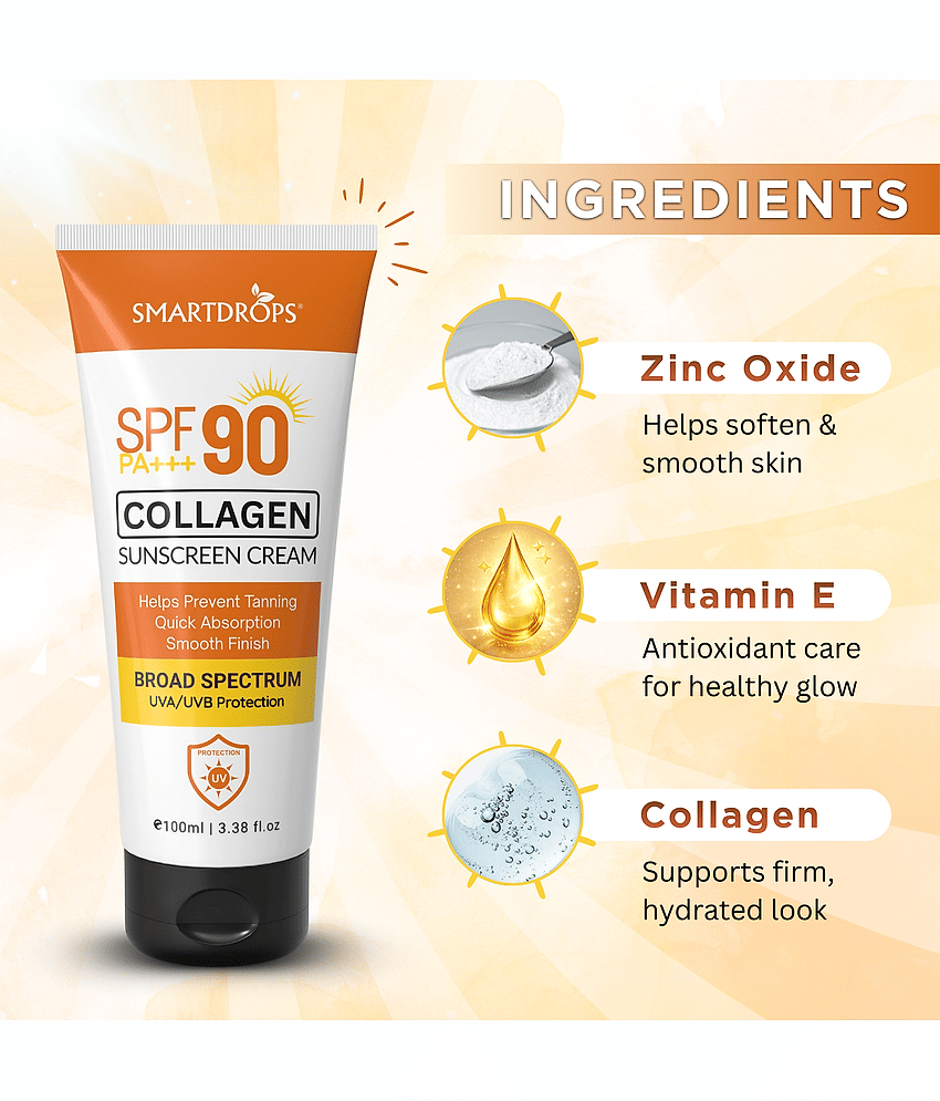 Smartdrops SPF 90 Sunscreen Cream For Dry Skin ( Pack of 1 ) view 2