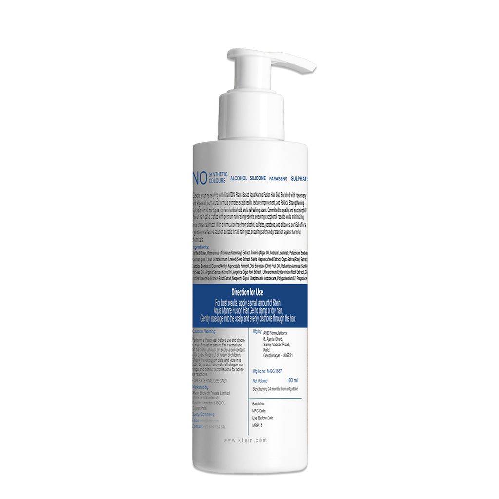 Ktein 100% Plant-Based Aqua Marine Fusion Hair Gel (100 ml) view 2