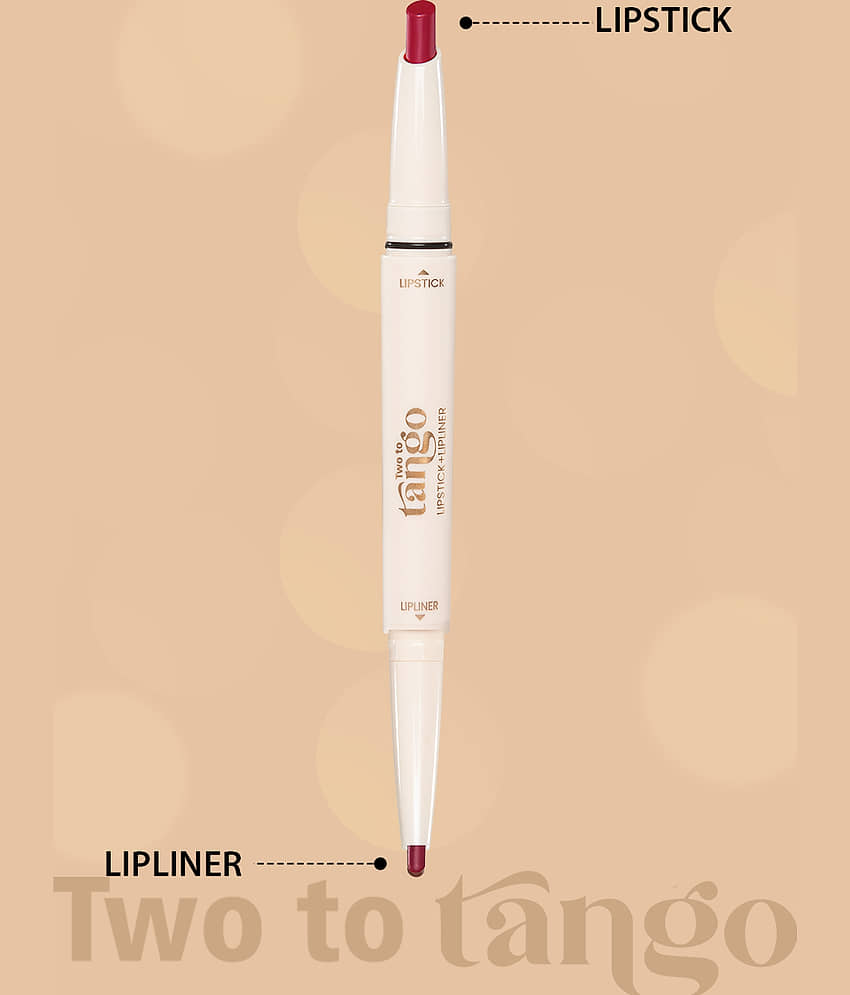 Glam21 Two To Tango Lipstick+Lipliner Duo | Smudgeproof Non-Transfer Matte Finish Coffee Cream, 0.65 G view 2