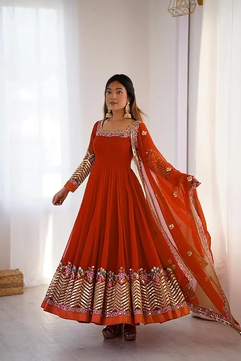 Women Anarkali Suit Set with Dupatta view 2