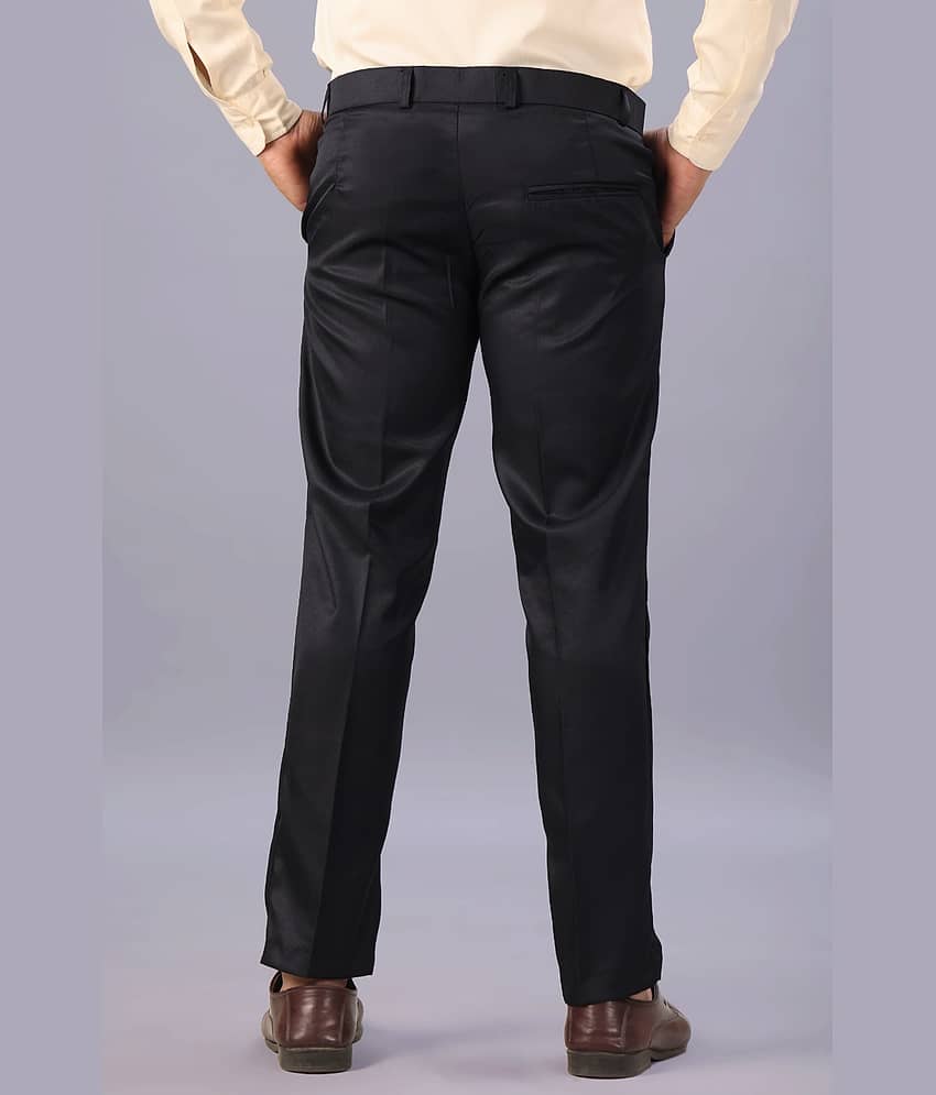MOUDLIN Regular Men's Formal Trouser - Black ( Pack of 1 ) view 2