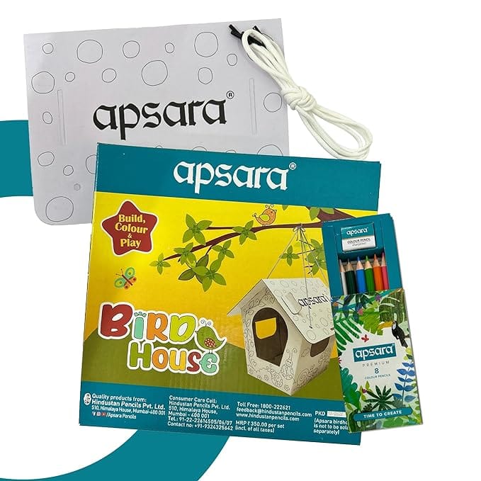 Apsara My Bag Kit, All-in-one Kit for Children, Premium 8 Color Pencils, 12 Oil Pastels, Mechano Eraser, Drawing Book, Creative Tree House Craft, Non-dust Erasers, 12 Wax Crayons, Perfect Gifting view 2