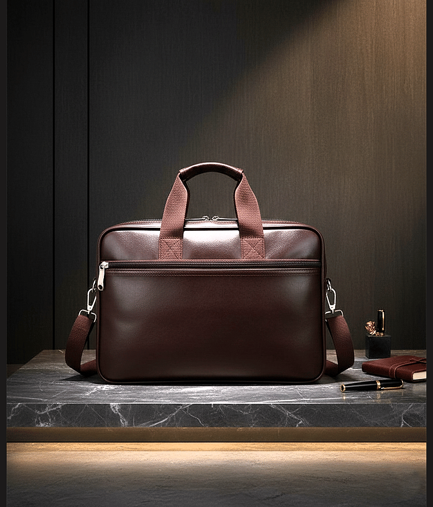 Raylan Brown Solid Messenger Bag view 2