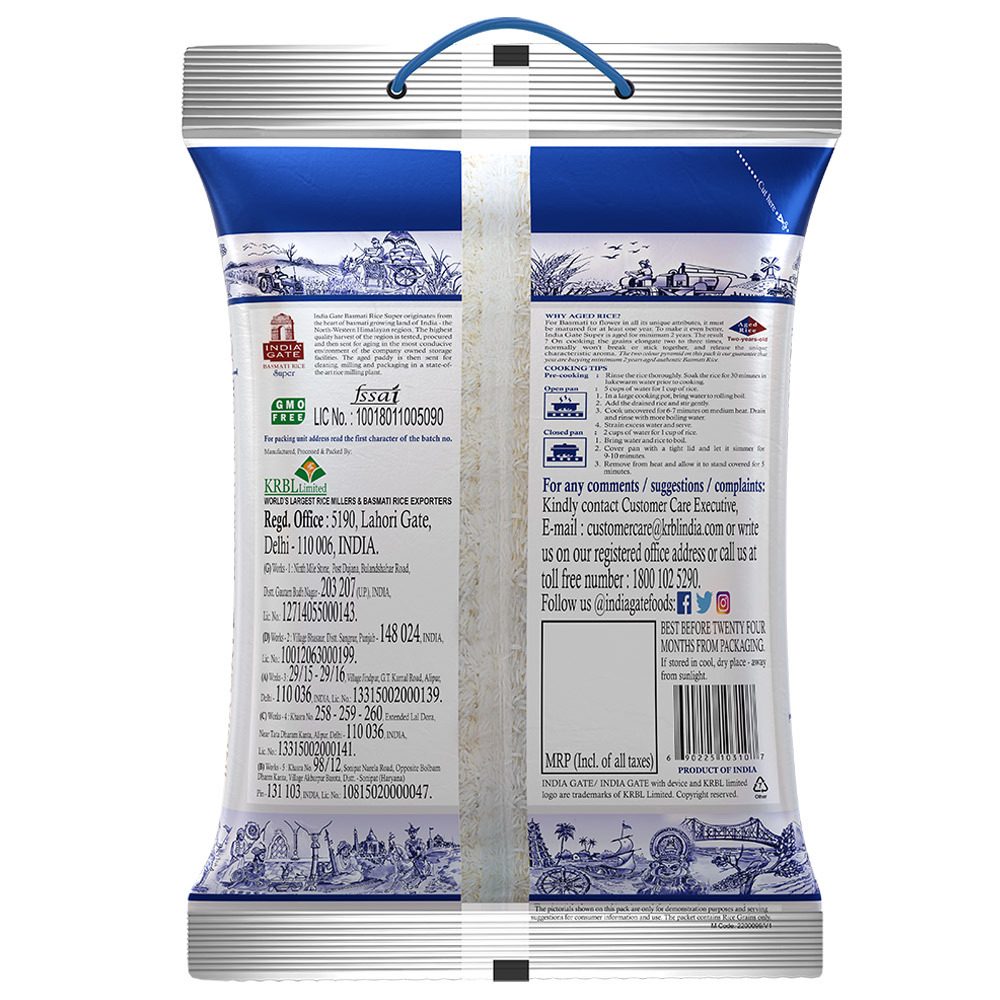 India Gate Super Basmati Rice 5 kg view 2