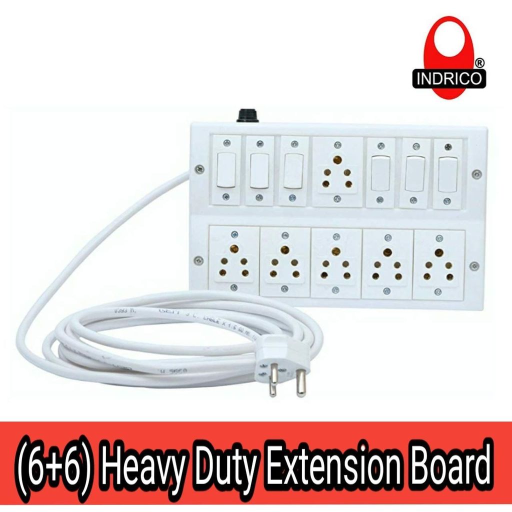 INDRICO? Heavy Duty (6+6) Anchor 1.5mm 3 Core Heavy Wire Extension Board (White) view 2