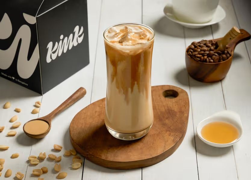 Iced Peanut Butter Honeycomb Latte