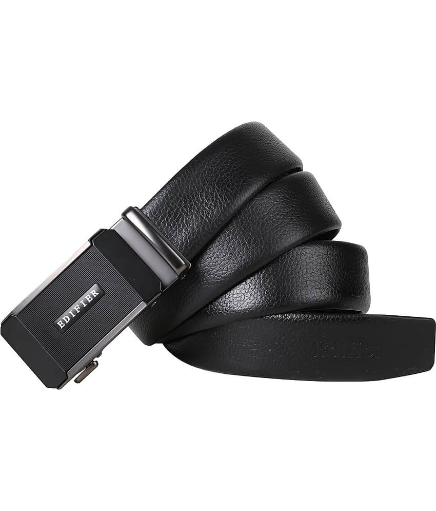 Edifier - Black Leather Men's Formal Belt ( Pack of 1 ) view 2