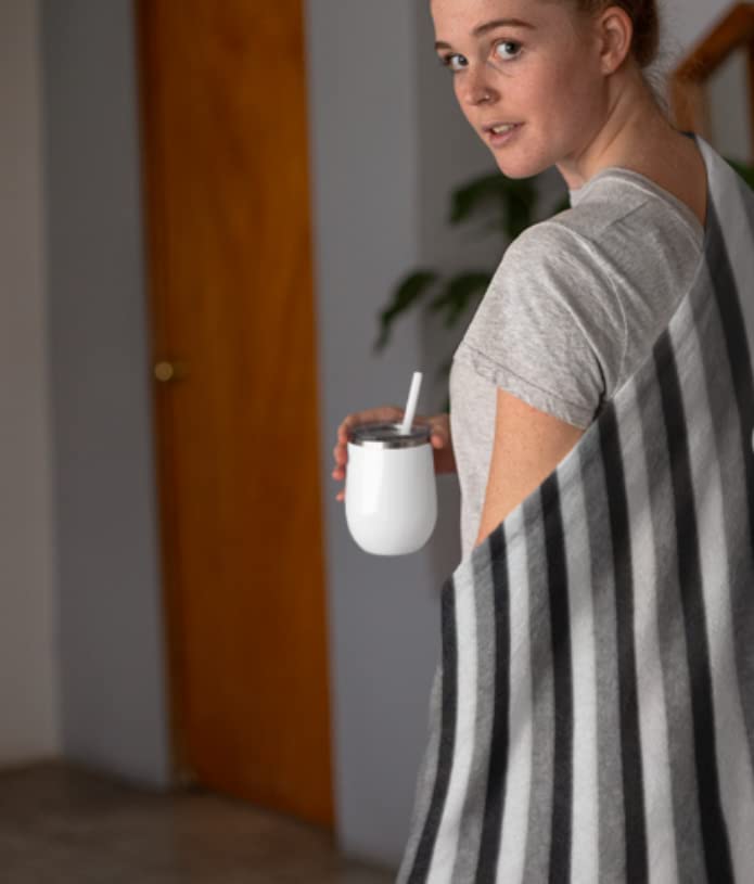 Rovet Spreads Single Bed Striped Blanket (60 inches x 90 inches) | Travelling | Mild Winters | AC Rooms | Donations view 2