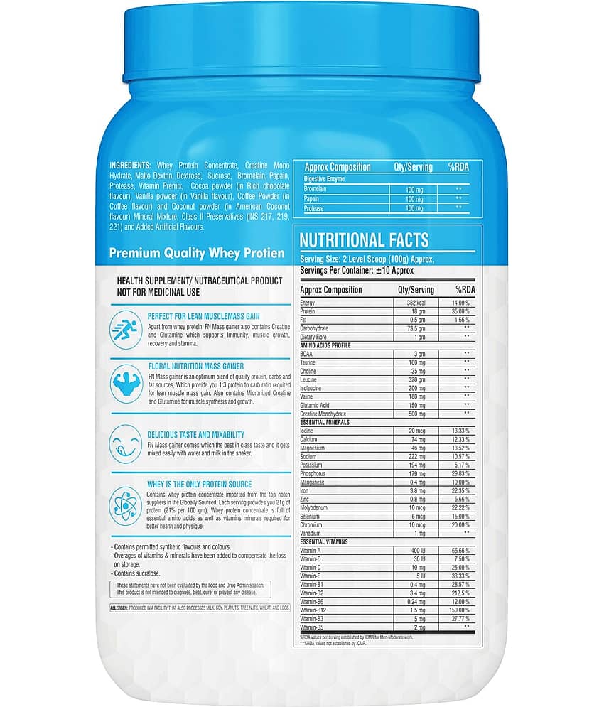 Floral Nutrition Rich Chocolate Mass Gainer ( Pack of 1 ) view 2