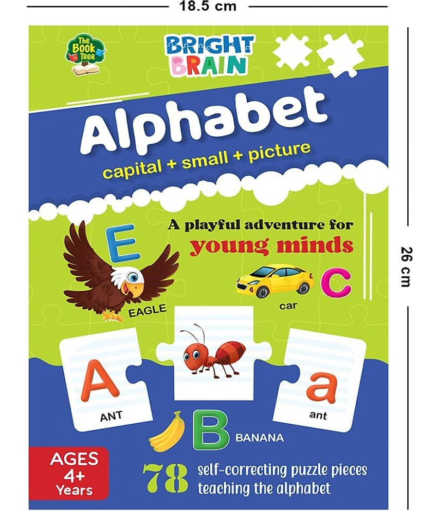 The Book Tree Capital and Small Letter Alphabet Puzzle - 78 Piece Jigsaw Puzzle for Preschoolers, Educational Toy for Learning ABCs and Letters, Gifts for Kids Ages 3 to 6 view 2
