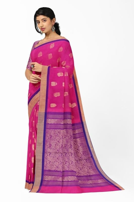 APCO Handloom (A Andhra Pradesh Govt Emporium)- Women's Traditional Pure Handloom Madhavaram Cotton Saree | A0057MDVRM view 2