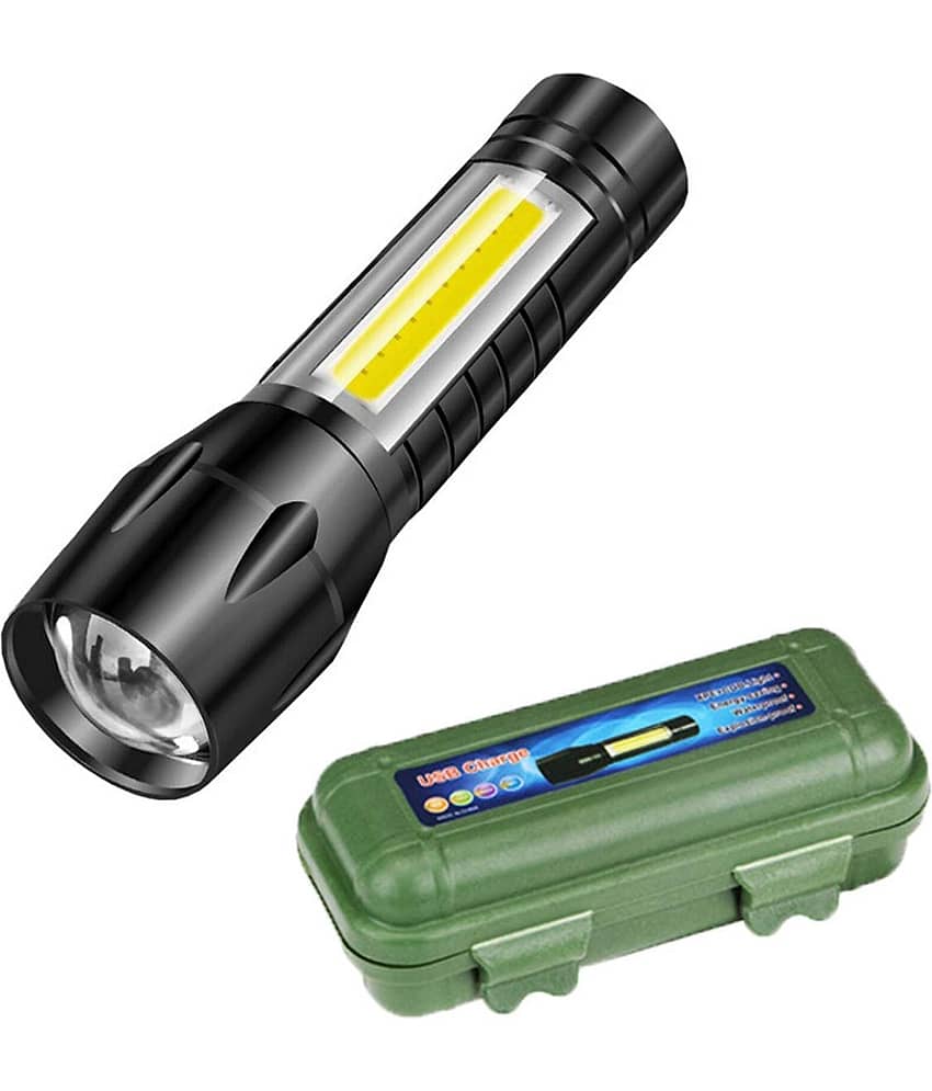 GIT - 10W Rechargeable Flashlight Torch ( Pack of 1 )