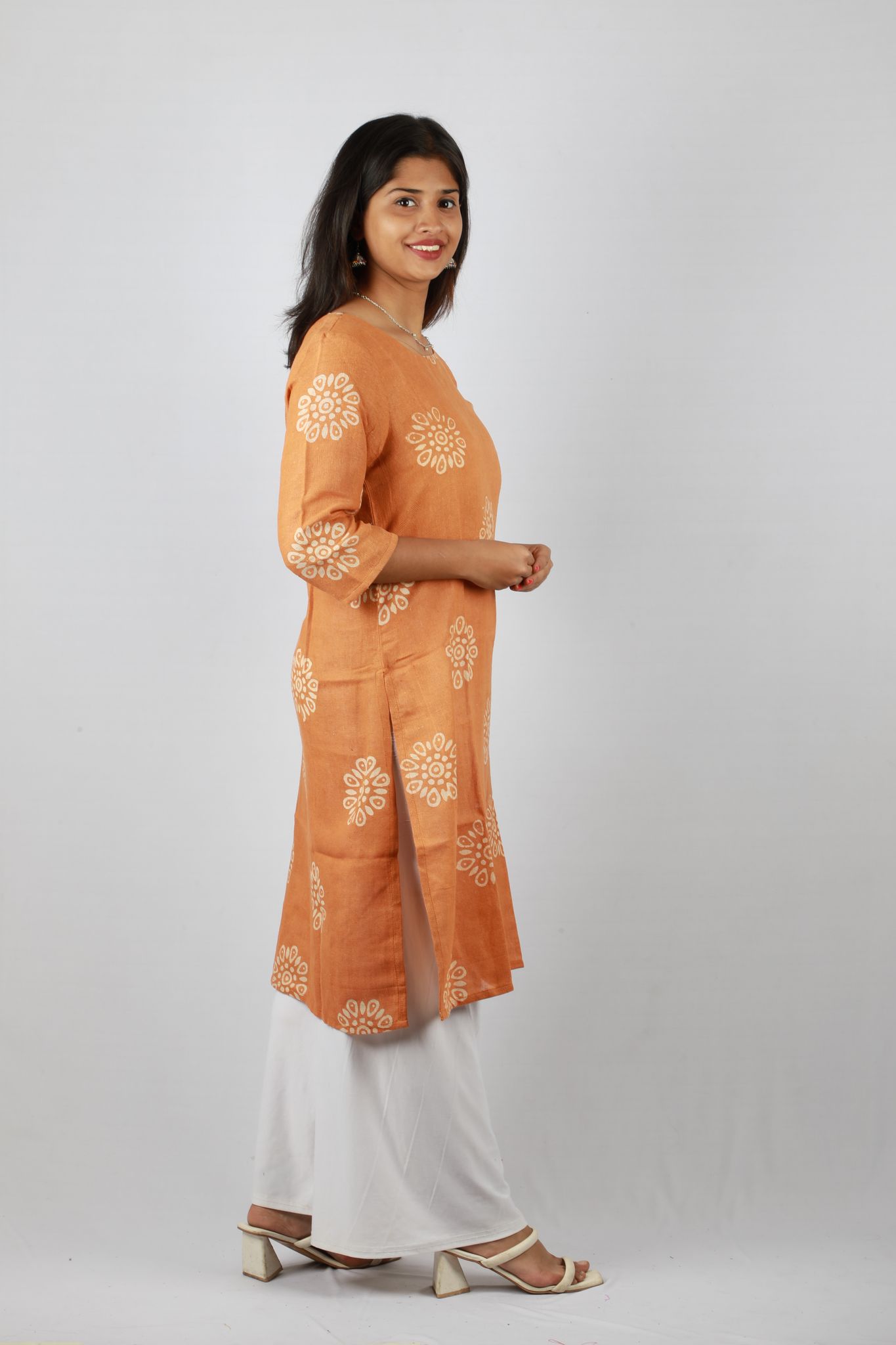 The Rashmi Shikha Brown Women Long Kurti view 2