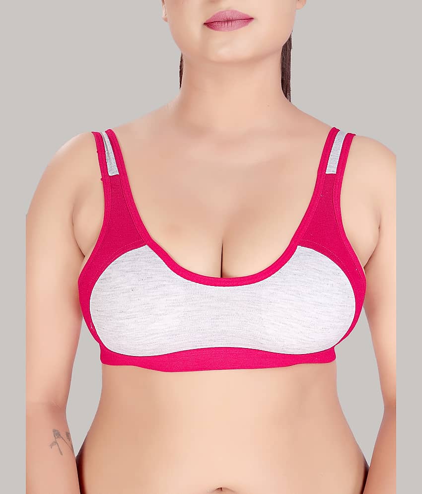 HAYA Cotton Non Padded Women's Everyday Bra ( Pink ) view 2