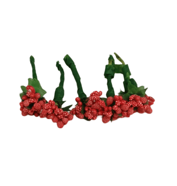 Red Berry Hair Comb set view 2