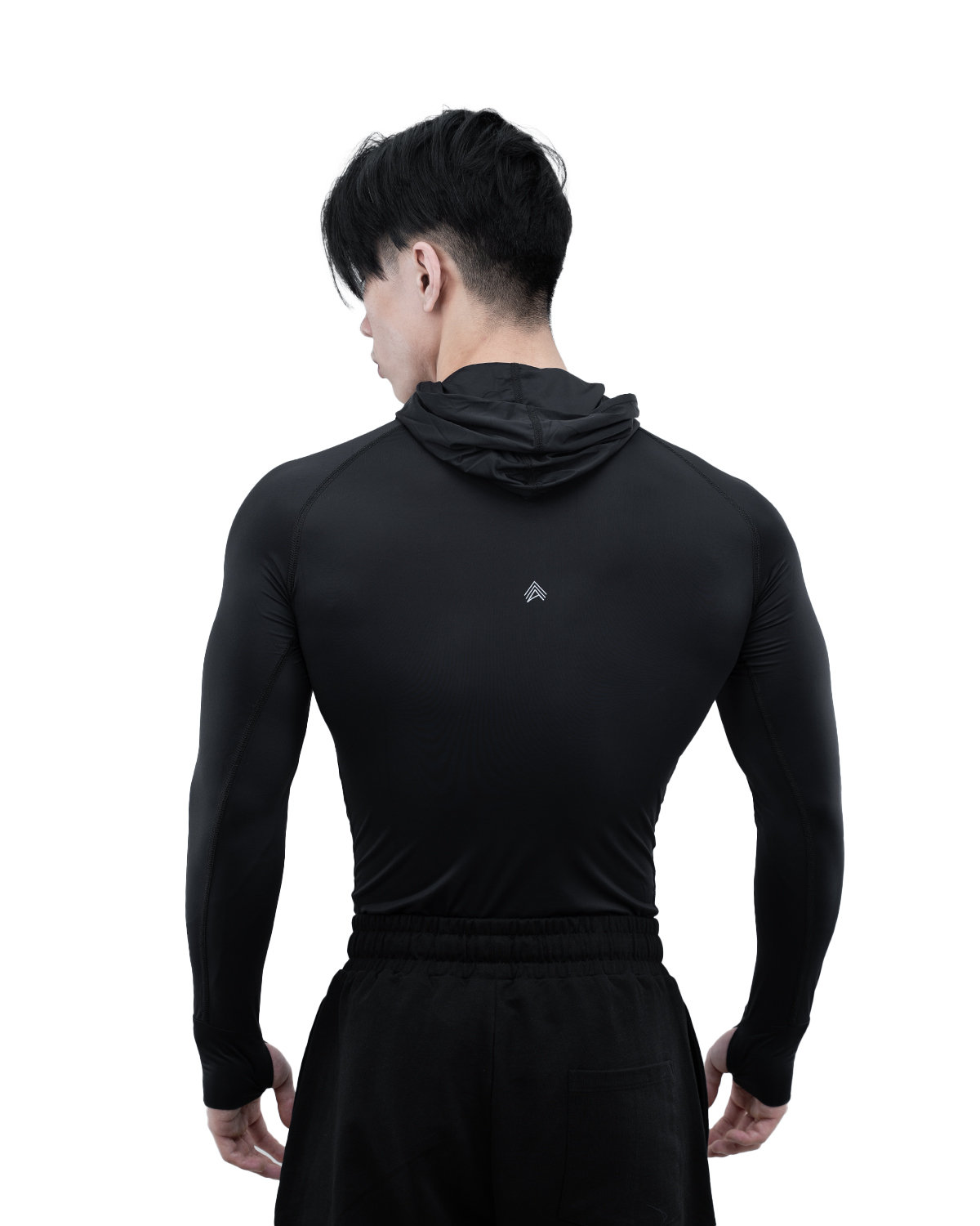 Athflex Men's Performance Assassin Compression Hoodie – Ultimate Stretch,Assasin Look,Premium Nylon - Spandex Blend,Body Fit Hoodie for Gym & Training - black/XXL view 2