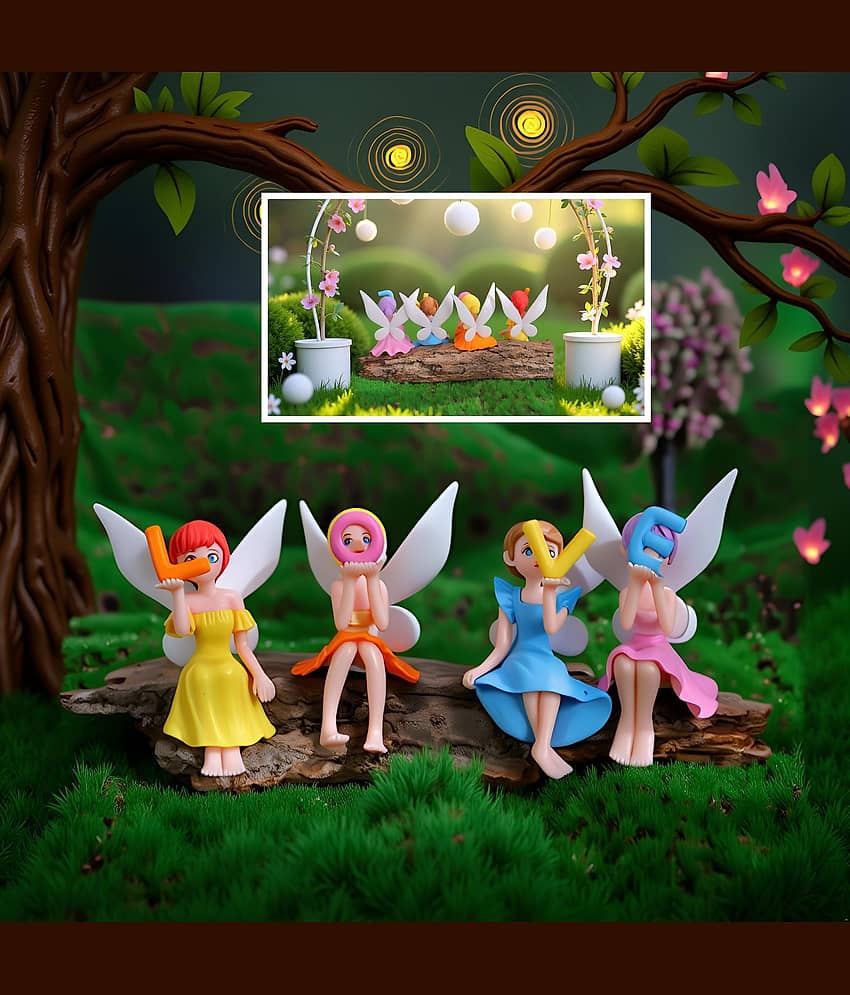 3MADS 4 Piece of LOVE Letter Flower Fairy Doll Showpiece view 2