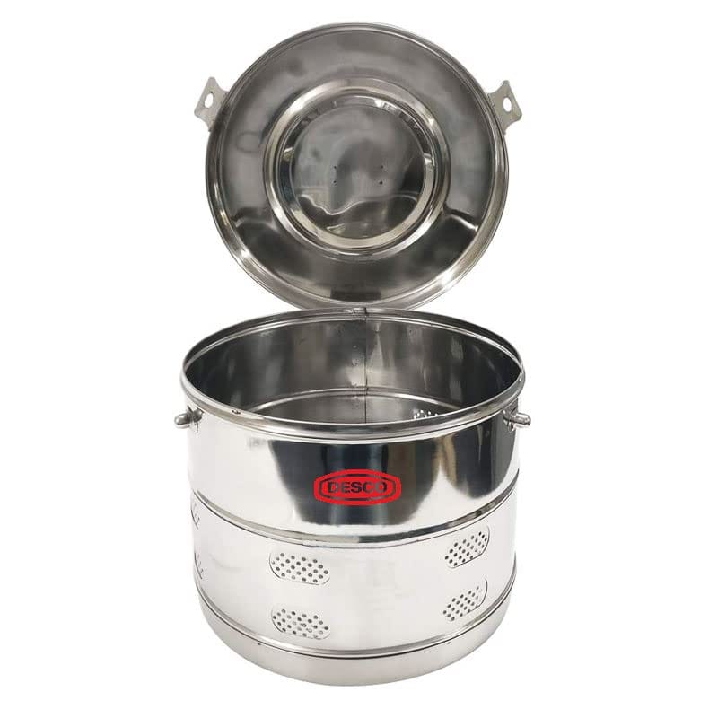 15 x 12 Stainless Steel Dressing Drum Jointed Deluxe Quality view 2