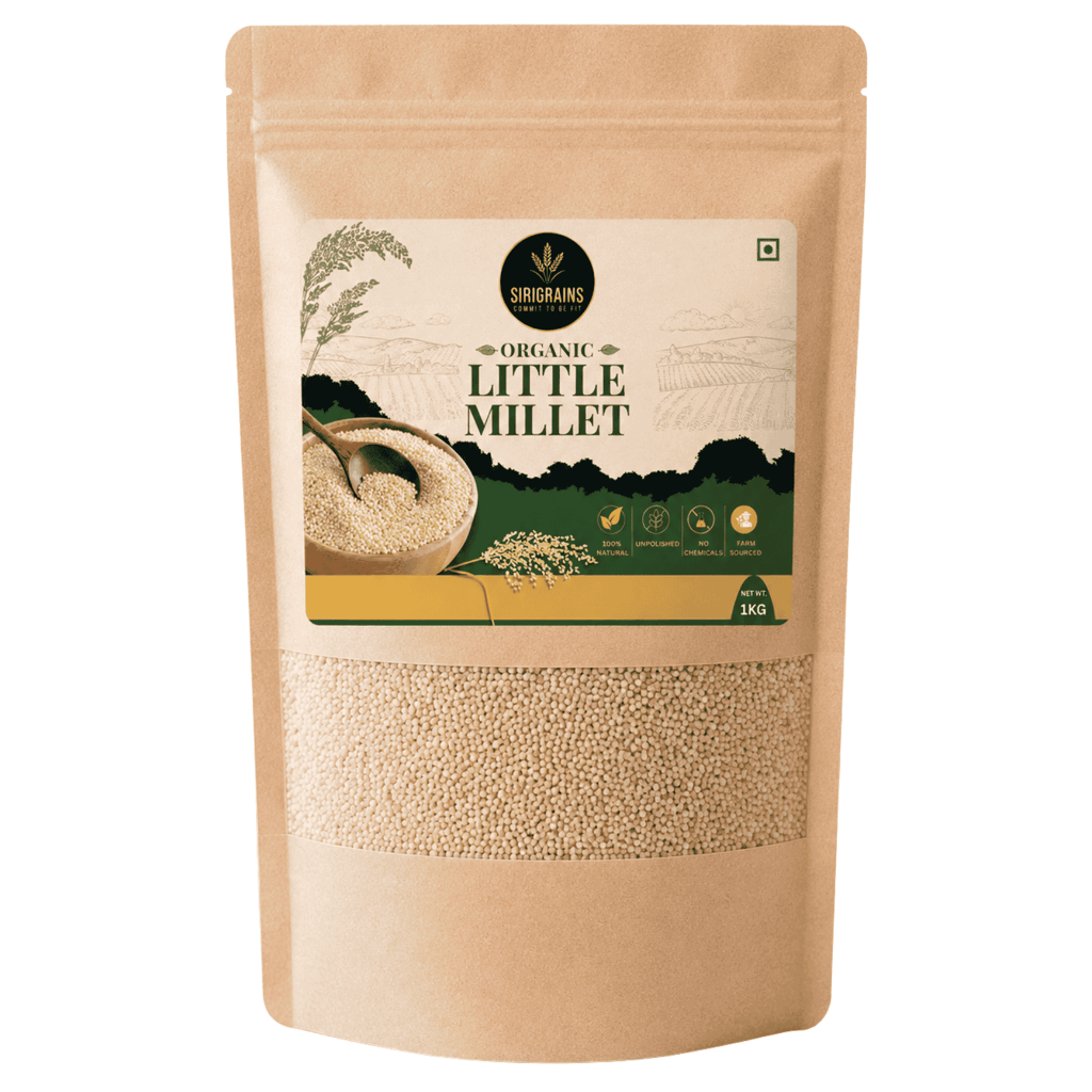 SiriGrains Little Millet 1kg | Whole Unpolished Little Millet (Samai, Kutki, Saame, Sama) | Premium Ancient Millet Grain for Everyday Cooking