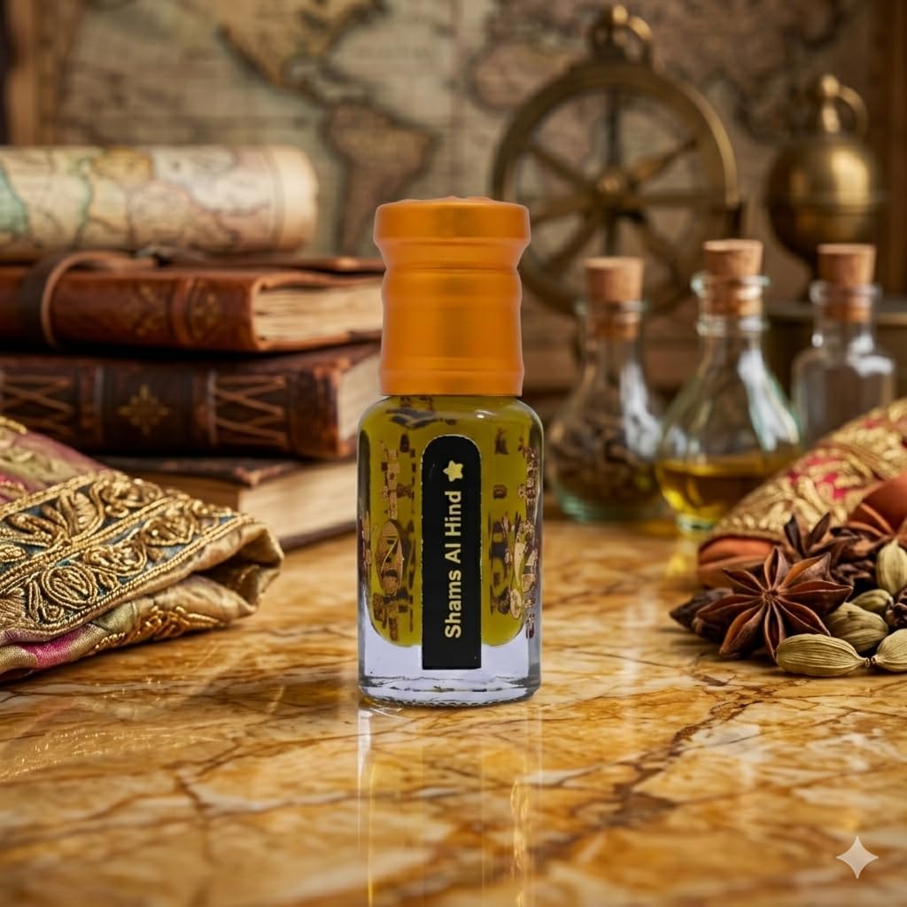 alnaqi fragrances Shams Al Hind Attar Perfume Oil | Arabian Attar Unisex | Alcohol Free Roll On | Long Lasting Concentrated Perfume Oil | Spicy Woody Oriental Hindi Notes view 2