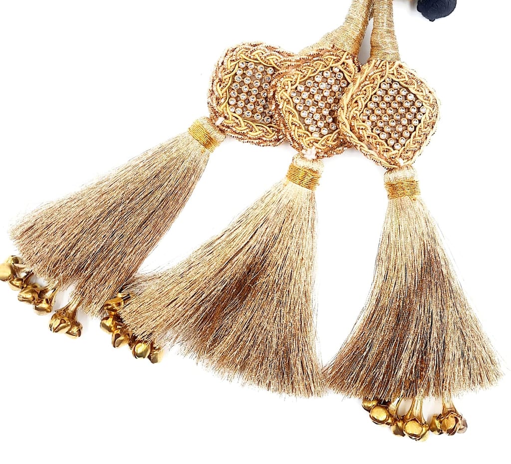 Jhumka & Ghungroo Heavy Design Punjabi Paranda/Braid Tassles/Patiala Shahi Parandi view 2
