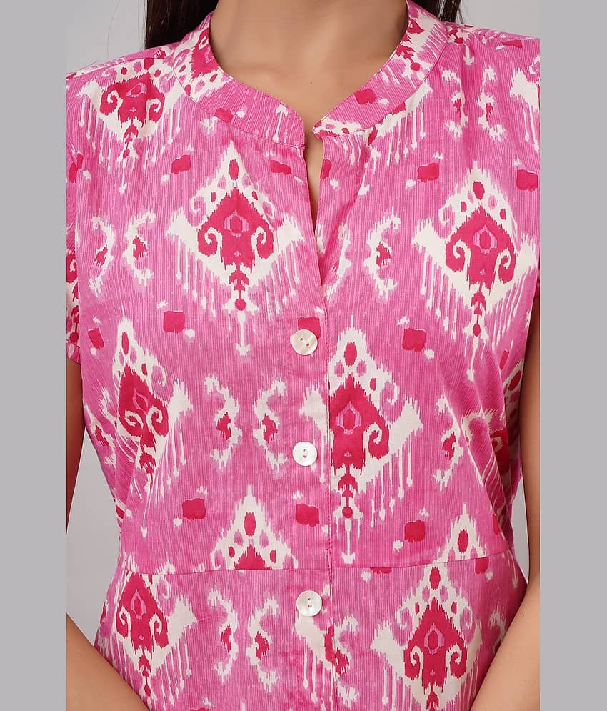 IRIDAA JAIPUR - Pink Rayon Women's A-line Kurti ( Pack of 1 ) view 2