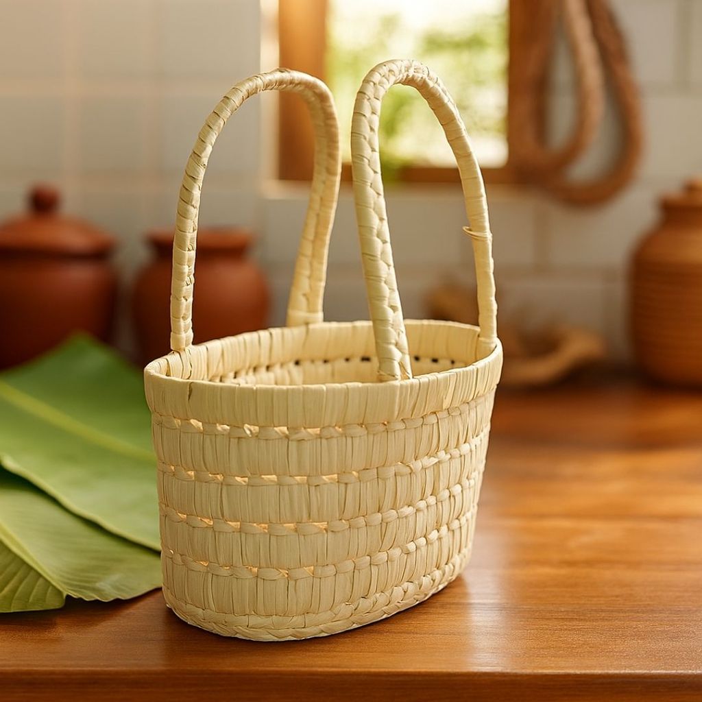 Natural Palm Basket view 2