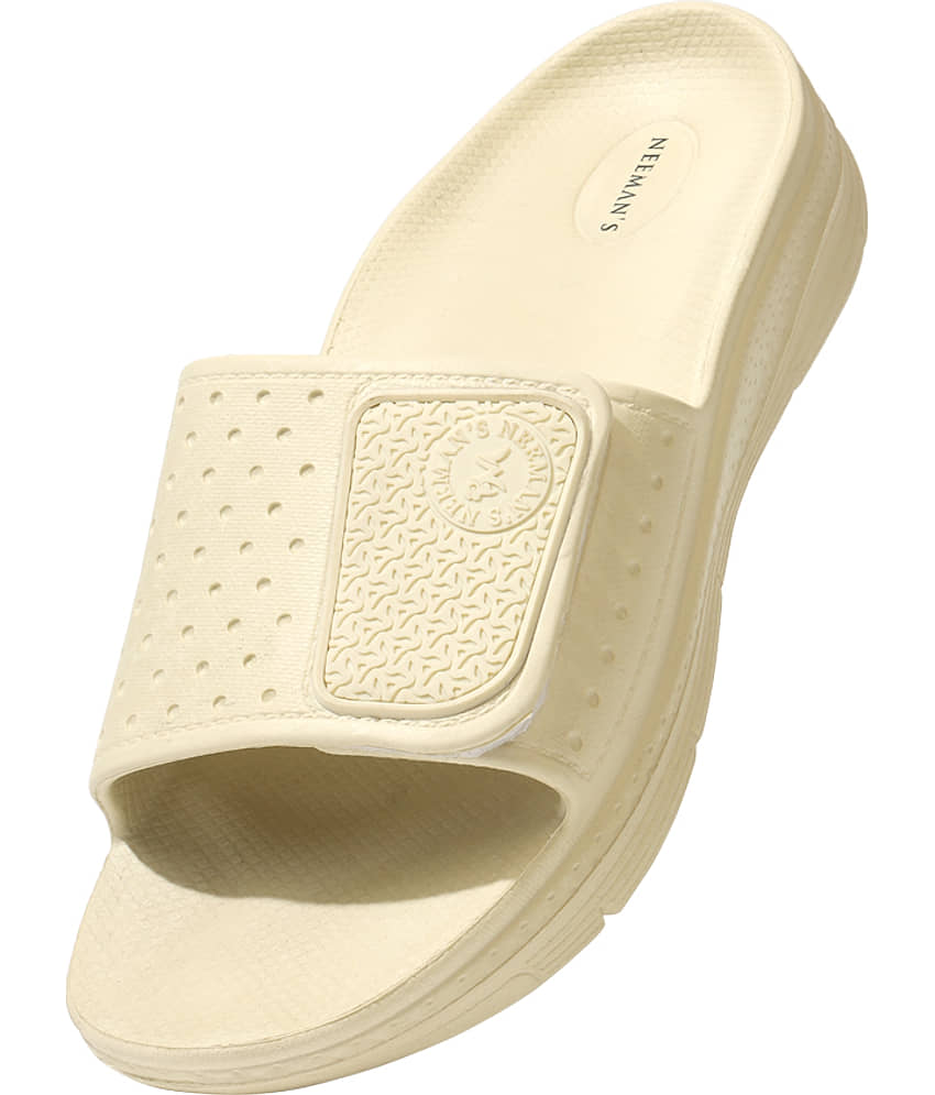 Neeman's Beige Men's Slide Flip Flop view 2
