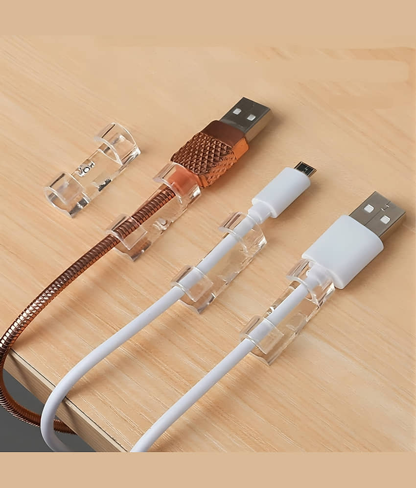 Purple Dust Cable Clips [16 Pieces], Cable Tidy Clips, Cable Ties, Self Adhesive Fastening, Can Be Used to Manage Cables Wires in a Home or Office view 2