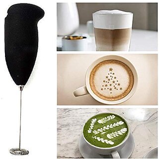 Electric Battery Operated Coffee Bitter Stainless Steel Mini Classic Sleek Design Hand Blender Mixer (Multicolour) view 2