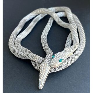 Trendy silver plated Adjustable Snake Necklace for women's view 2