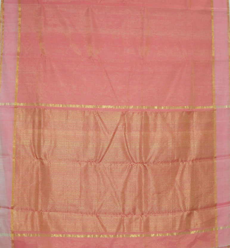 Handloom Chanderi Zari Cotton Saree view 2
