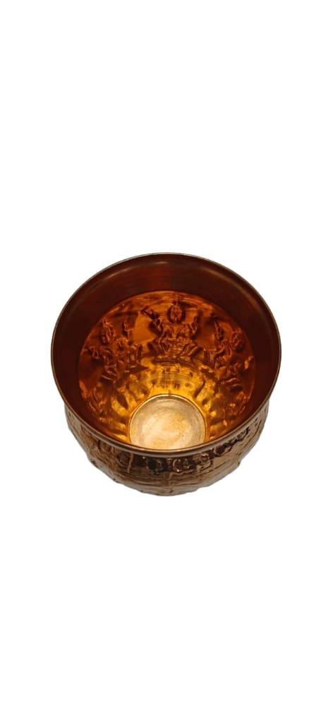 Traditional Embossed Bronze Kalash for Puja and Decor view 2
