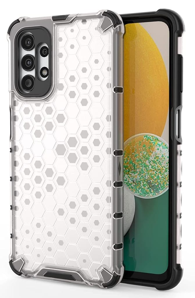 Faircost Hybrid Shockproof Back Cover for Samsung Galaxy A13 4G/ 5G Hard Outside Soft Inside- (Polycabonate::Transparent) view 2