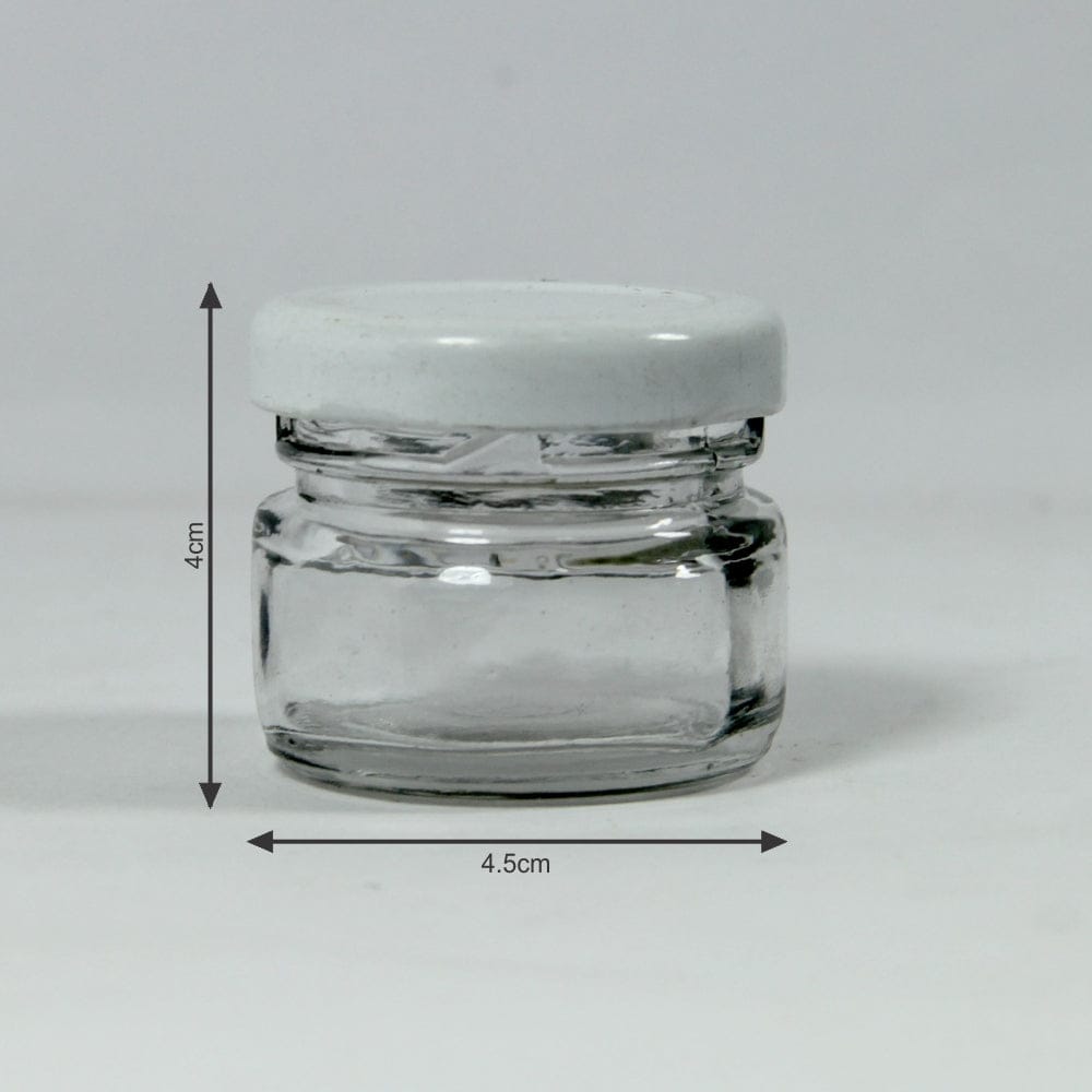 Puramio 28 ml Round Glass Bottle With Metal Cap - (Set of 12) view 2