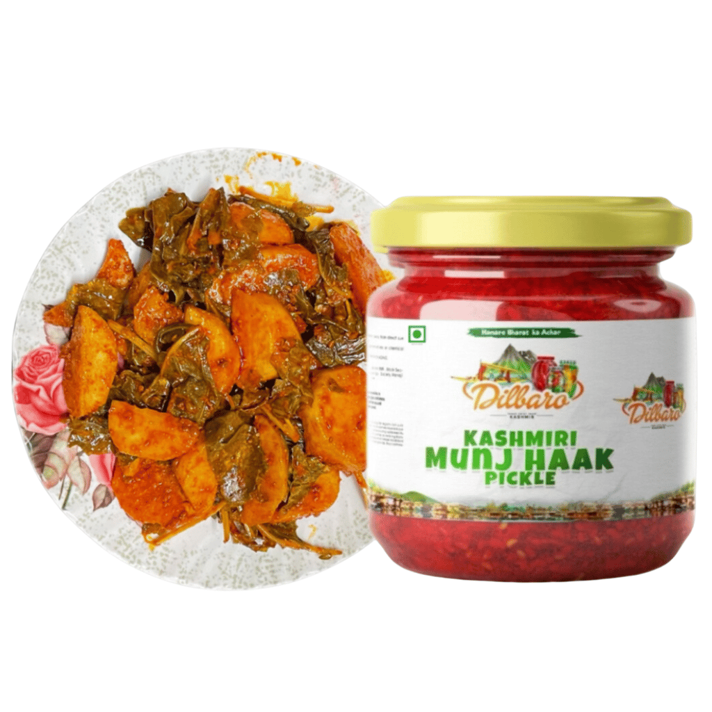 DIlbaro Kashmiri Munj-Haak Pickle (Kohlrabi) - Authentic Indian Pickle, 250g" Monji achar view 2