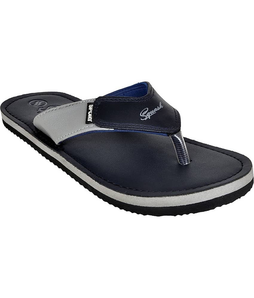 Squash Blue Men's Thong Flip Flop view 2