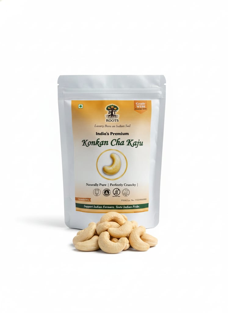 Maa Roots W180 Cashew Nuts 200g | Extra Large Premium Whole Kaju | Unroasted Konkan Cashews | Natural Dry Fruits | High Protein & Fibre Healthy Snacks view 2