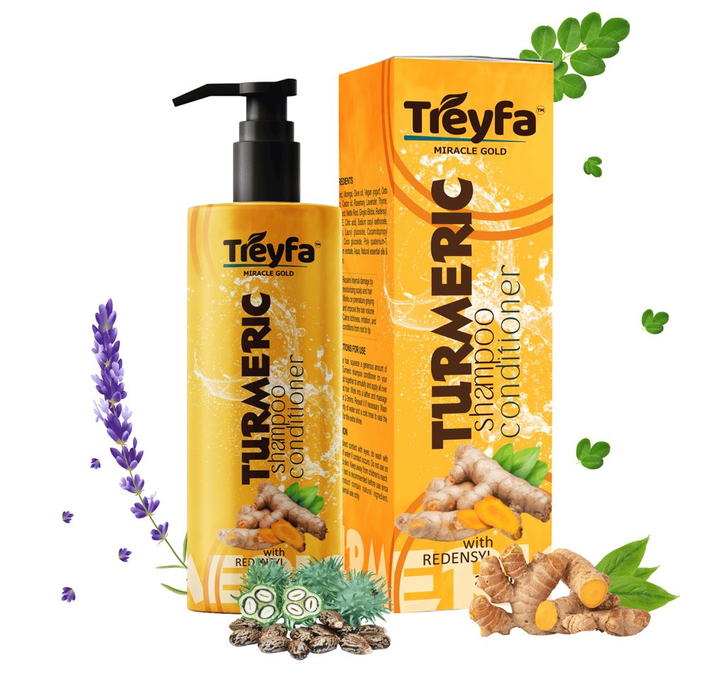 Treyfa Turmeric shampoo conditioner for hair growth & hair fall control