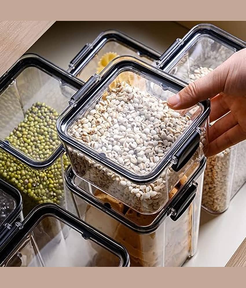 Swaraa Kitchenware Plastic White Multi-Purpose Container ( set of 6 ) view 2