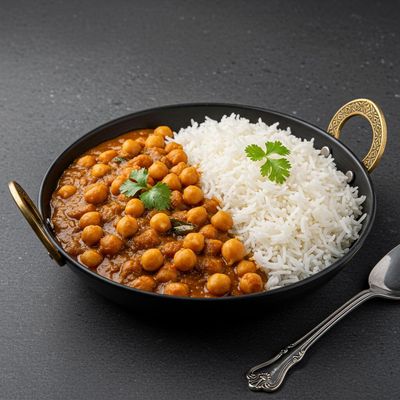 Delhi wale Chole with Rice