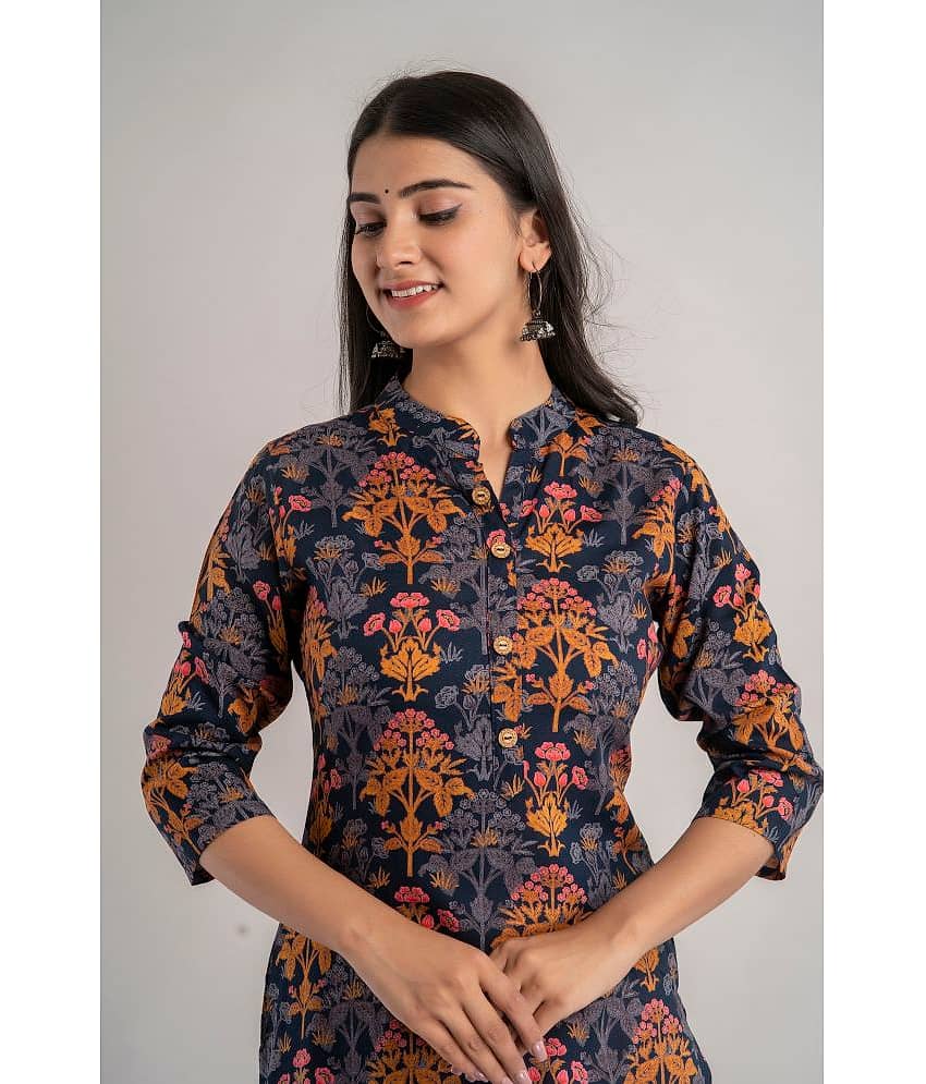 MAUKA - Multicolor Rayon Women's Straight Kurti ( Pack of 1 ) view 2
