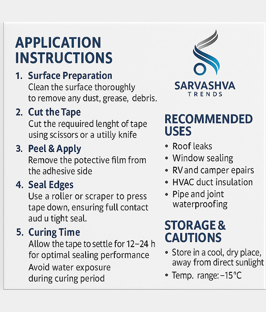 Leakage Repair Waterproof Tape for Pipe Leakage Roof Water Leakage Solution (5 Meter), Waterproof Leakage Repair Adhesive Aluminium Foil Butyl Tape for Pipe Roof, roof leakage tape, Adhesive Tape, Leakage Repair Tape, Waterproof Leakage Repair tape view 2