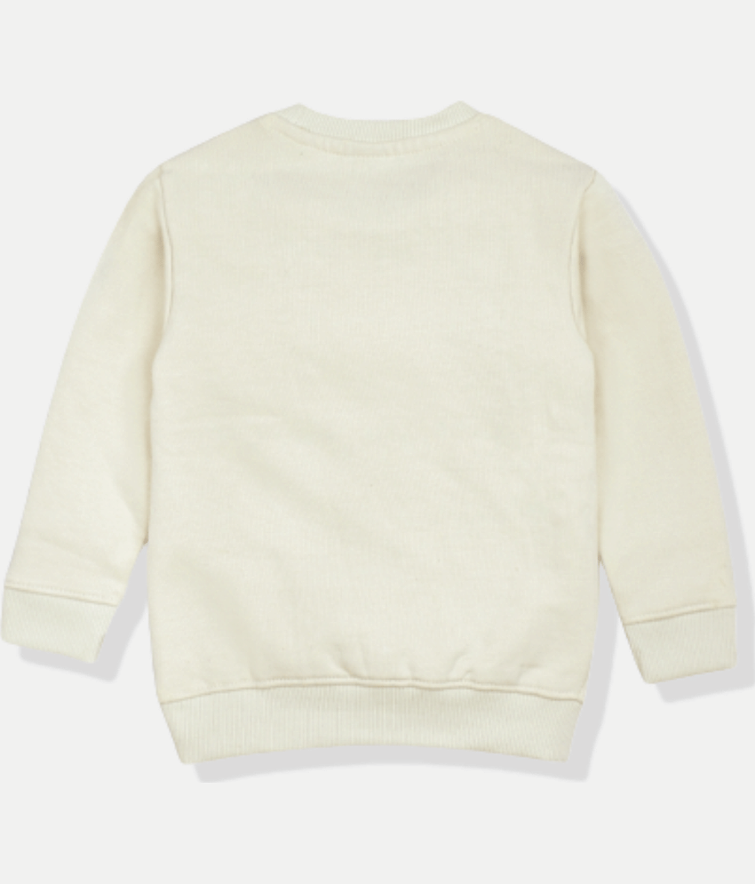mustmom Girls Fleece Sweatshirt ( Off White ) view 2