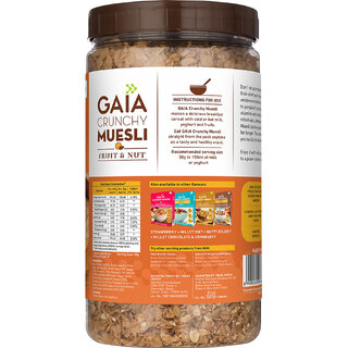 GAIA Crunchy Muesli Fruit and Nut 1 kg Jar Plastic Bottle (1 kg) view 2