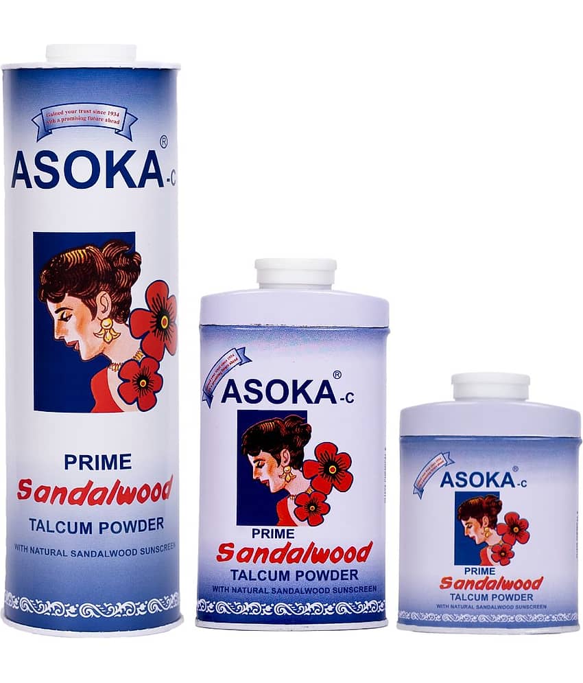 Asoka-c Sandalwood Talcum Powder Prime Talc 405 gm Pack of 3 view 2