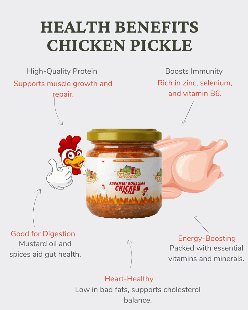 Dilbaro Kashmiri Boneless Chicken Pickle 250 gm | Home Made Authenthic Kashmiri Achar view 2