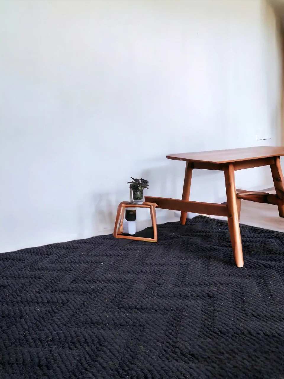 Stylish Premium Blue Fluffy and Soft Rug view 2